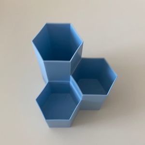 Soft blue make up brush holder plastic